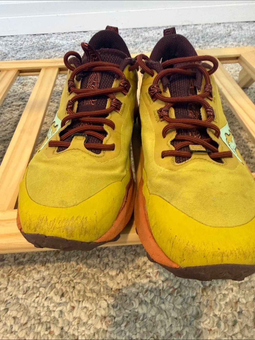 Saucony Yellow Orange Turquoise Women 8 Peregrine 13 Trail Runners Hiking shoes - Picture 7 of 8